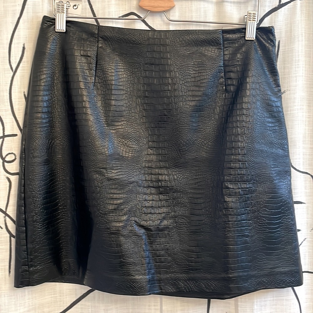 Dynamite Mini Croc A-Line Skirt